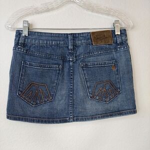 Vintage Y2k Volcom Denim Mini‎ Skirt